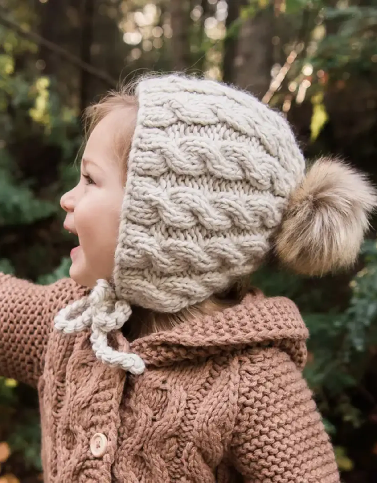 Huggalugs Aspen Knit Bonnet, Kids/Baby