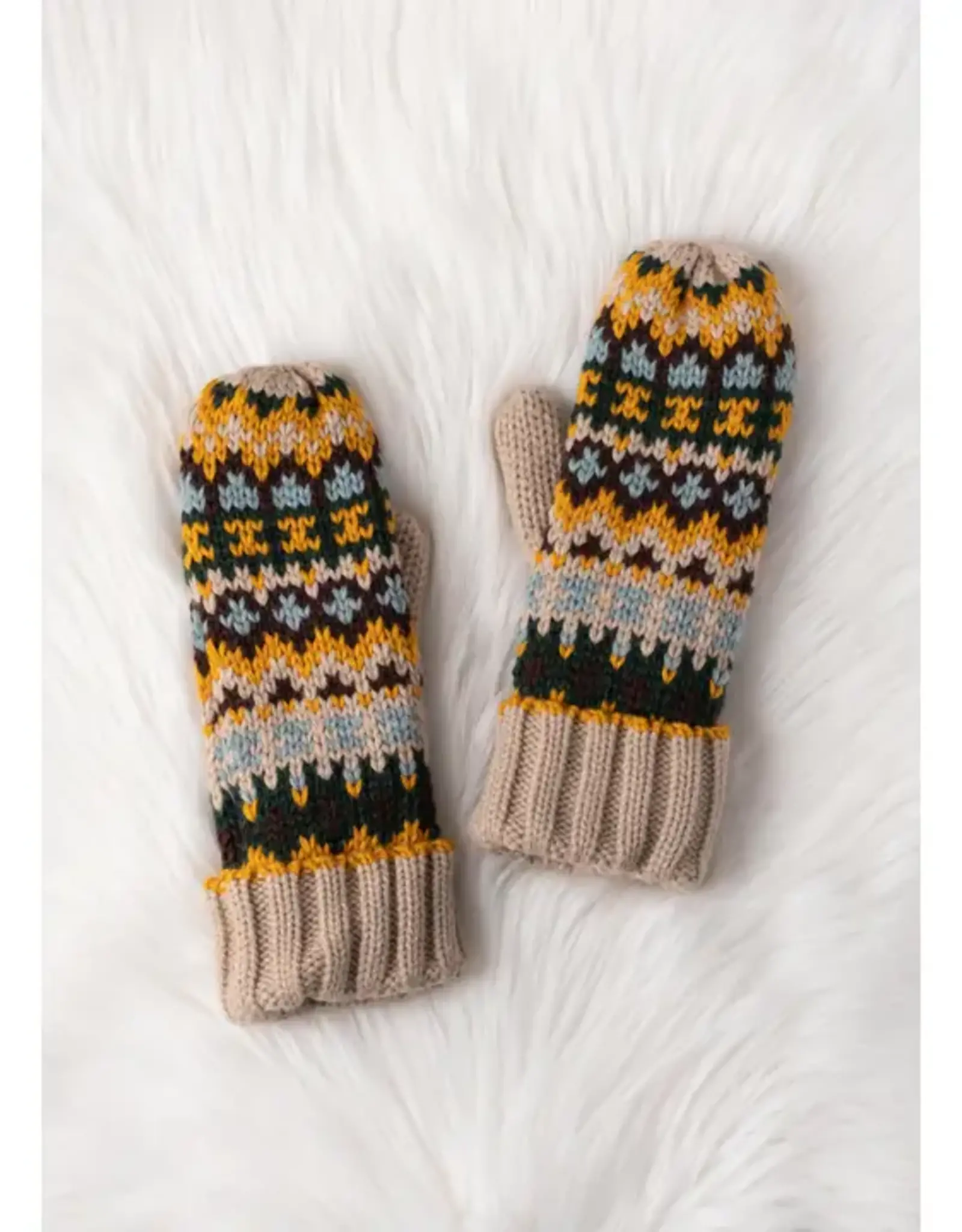 Panache Apparel Co. Patterned Knit Mittens, Asstd