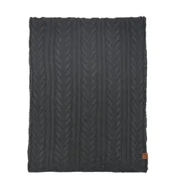 CC Cable Knit Scarf, Asstd