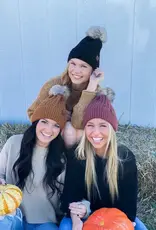 CC Honeycomb Pattern Toque/Pom