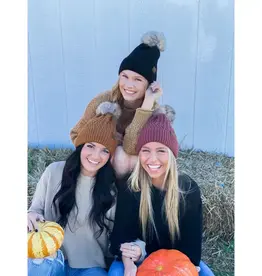 CC Honeycomb Pattern Toque/Pom