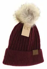 CC Honeycomb Pattern Toque/Pom