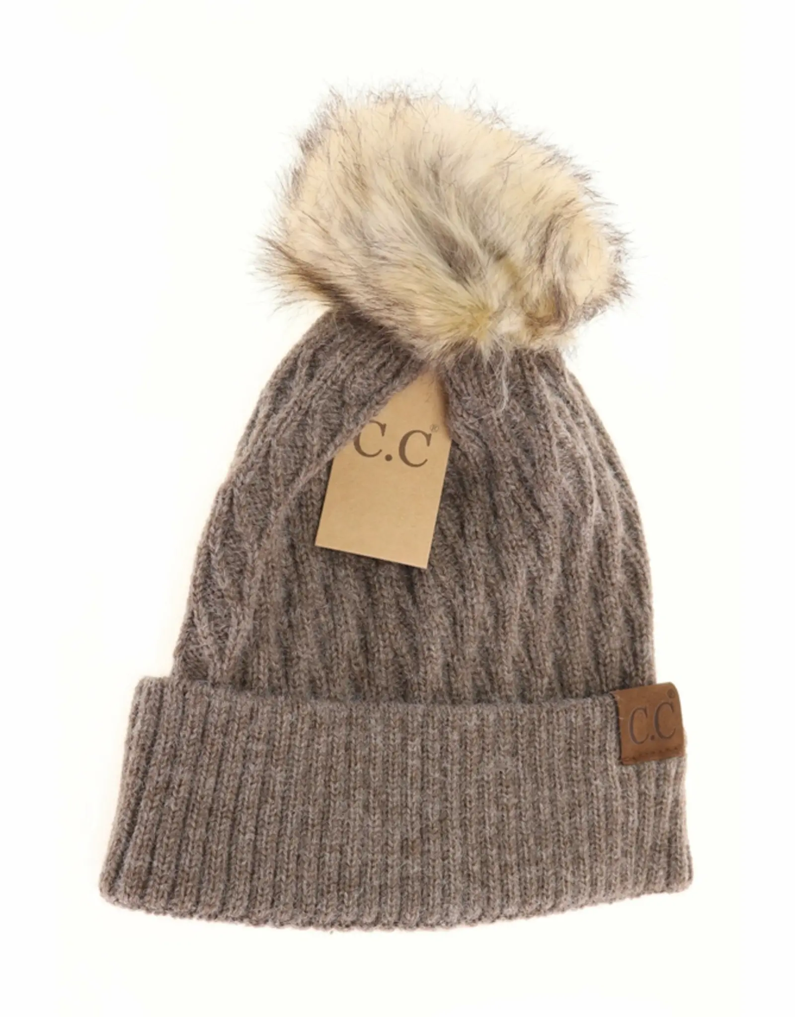 CC Honeycomb Pattern Toque/Pom