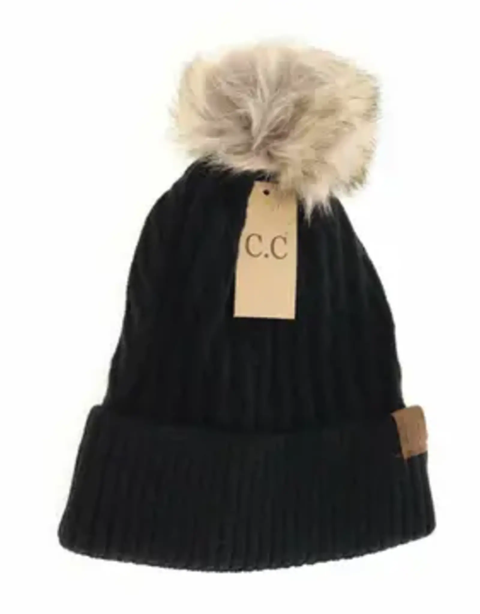 CC Honeycomb Pattern Toque/Pom