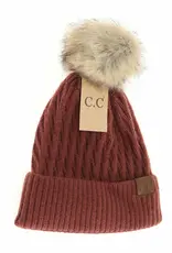 CC Honeycomb Pattern Toque/Pom