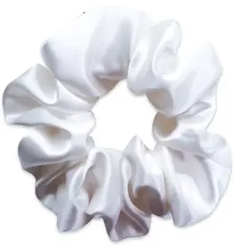 Antler & Acre Scrunchie-Silk, White
