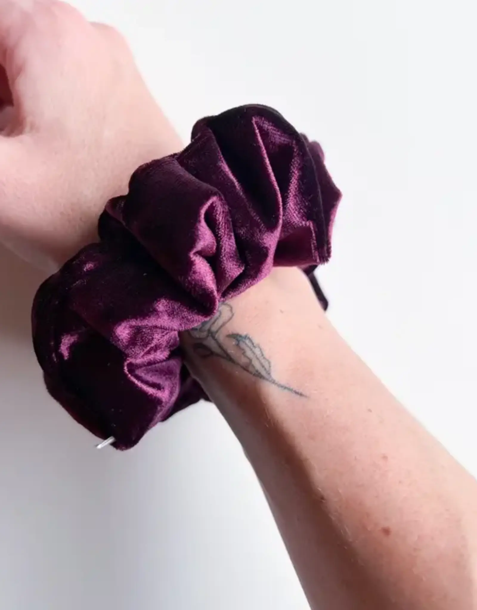 Antler & Acre Scrunchie-Dark Purple Velvet