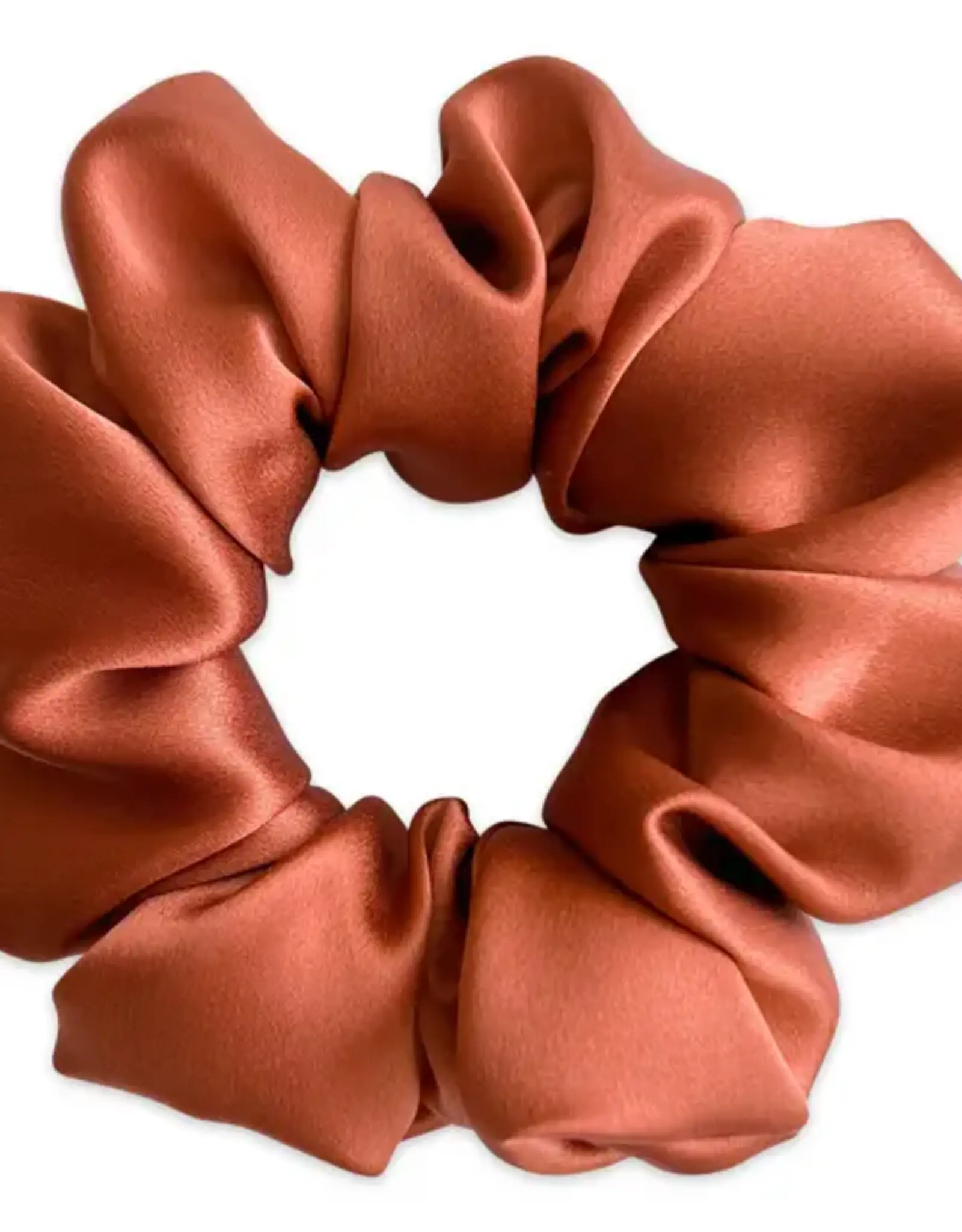 Antler & Acre Scrunchie-Silk, Burnt Orange