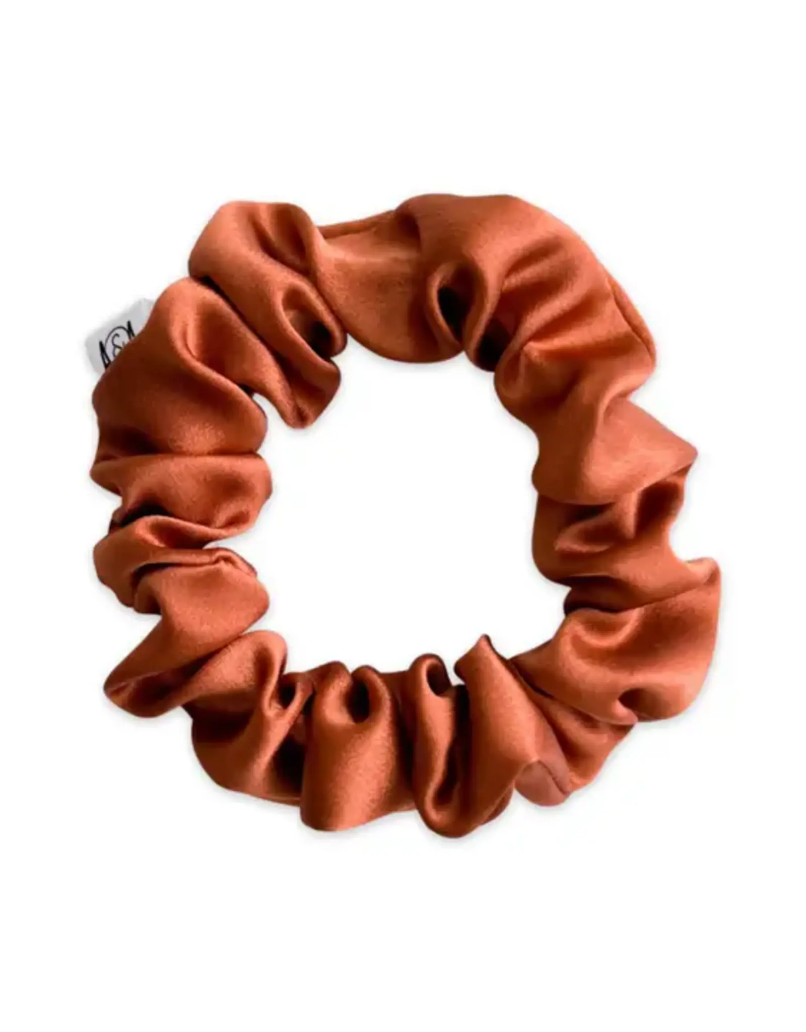 Antler & Acre Scrunchie-Silk, Burnt Orange