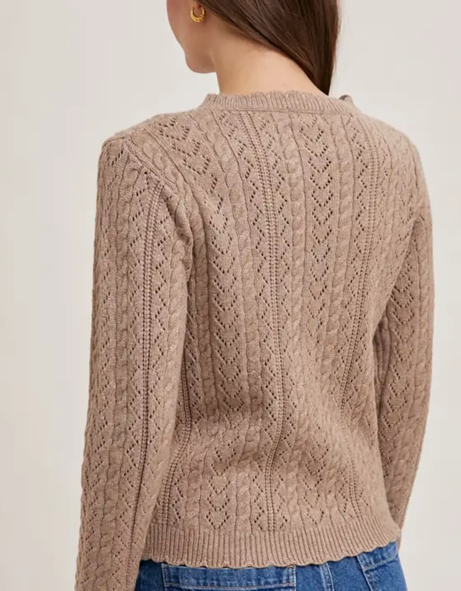 Scallop Edge Knit Sweater