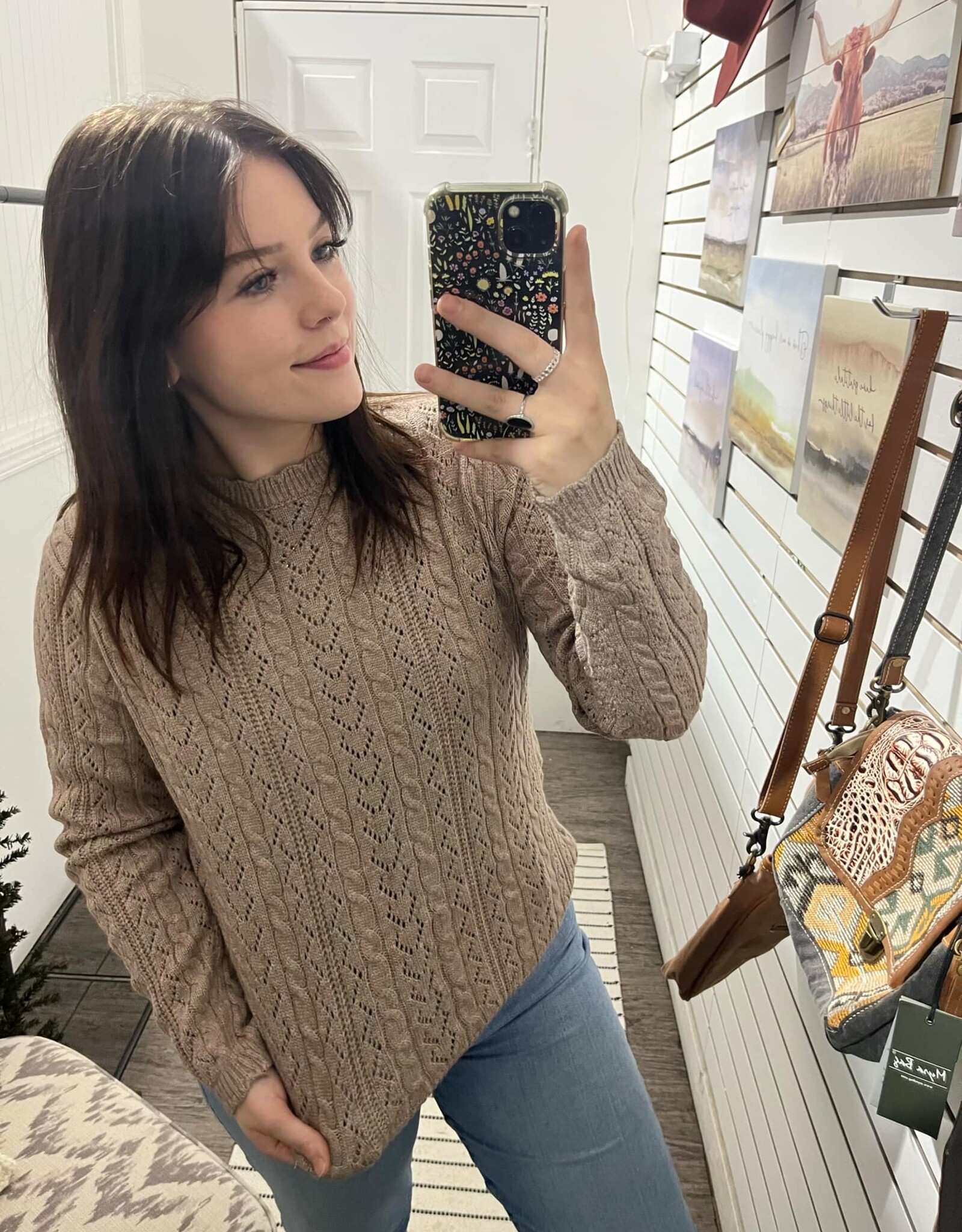 Scallop Edge Knit Sweater