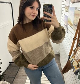 Color Block Knit Sweater