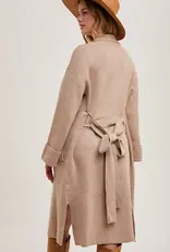 Knit Trench Coat, Latte