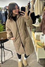 Longline Quilted Puffer Jacket