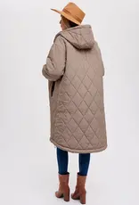 Longline Quilted Puffer Jacket