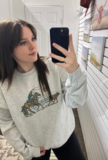 Lone Rose Boutique Roping Cow Crewneck