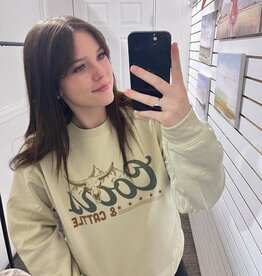 Lone Rose Boutique Coors And Cattle Crewneck