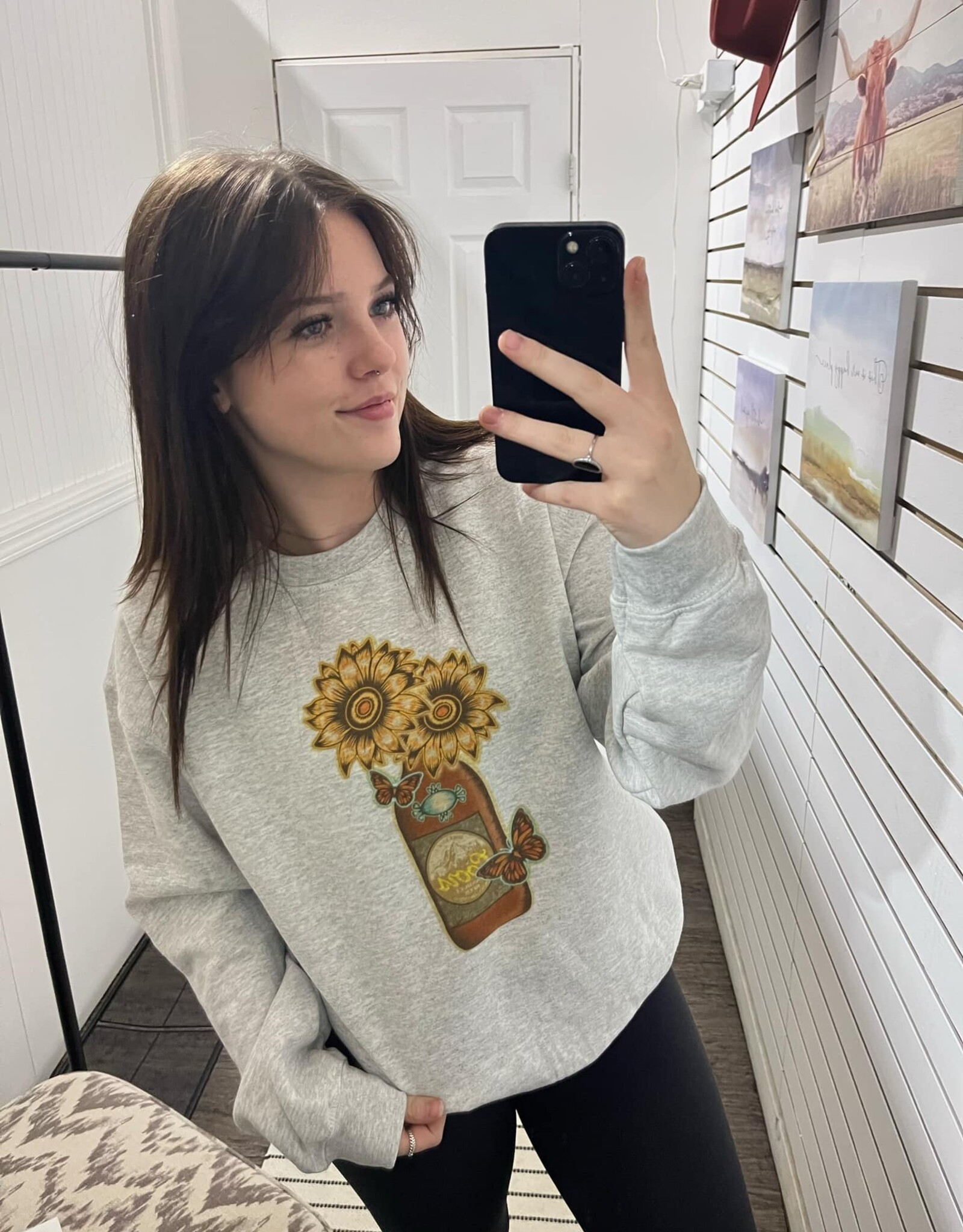 Lone Rose Boutique Coors Bottle Crewneck
