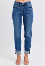 Judy Blue Mid-Rise Vintage Wash BF Jean w/Cuff