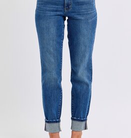 Judy Blue Mid-Rise Vintage Wash BF Jean w/Cuff
