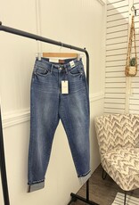 Judy Blue Mid-Rise Vintage Wash BF Jean w/Cuff