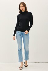 The Kelli Mock Neck Sweater, Black