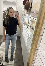 The Ribbed Short Sleeve Sweater, Black