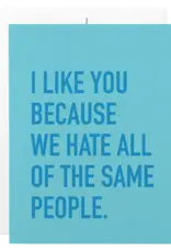 Classy Cards Creative Card,  Hate Same People