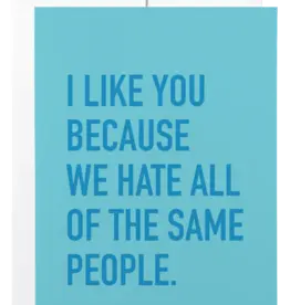 Classy Cards Creative Card,  Hate Same People