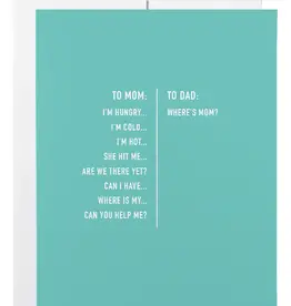 Classy Cards Creative Card, Mom Dad Questions