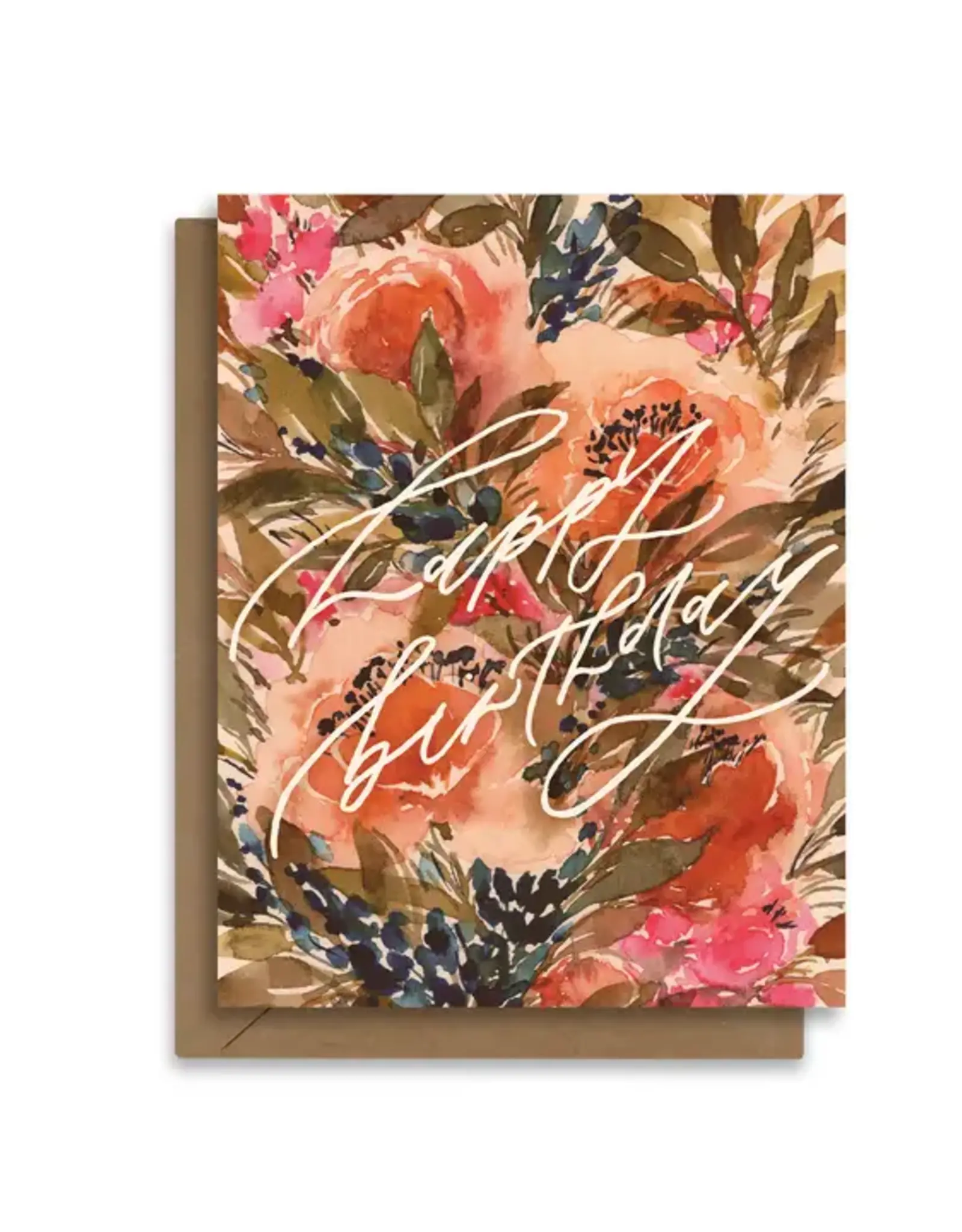 Paperbec Design Co Cards-Vintage Peonies Happy Birthday