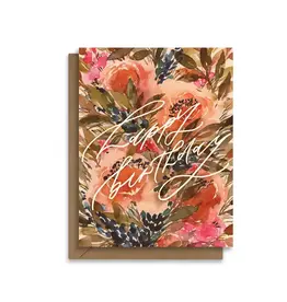 Paperbec Design Co Cards-Vintage Peonies Happy Birthday