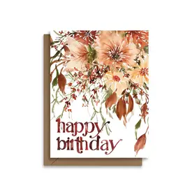 Paperbec Design Co Cards-Retro Floral Happy Birthday