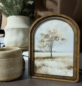Redeemed Decor Arch Top Framed Art, Muted Tree