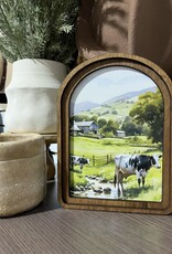 Redeemed Decor Arch Top Framed Art, Dairy Cows