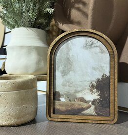 Redeemed Decor Arch Top Framed Art, Moody Country Side