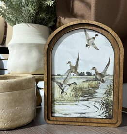 Redeemed Decor Arch Top Framed Art, Mallard Ducks