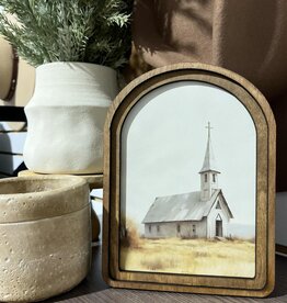 Redeemed Decor Arch Top Framed Art, Church
