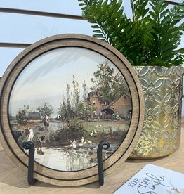 Redeemed Decor 8" Round Art, Farm Pond