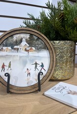 Redeemed Decor 8" Round Art, Christmas Skating