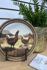 Redeemed Decor 8" Round Art, Chickens