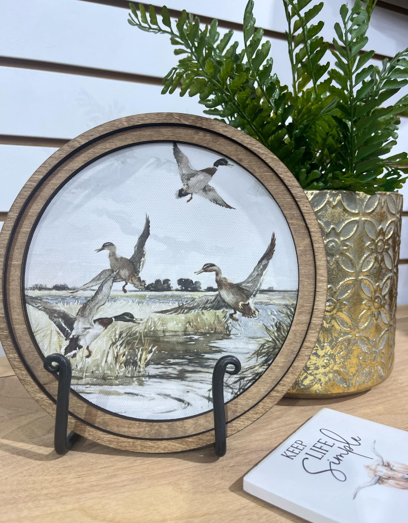 Redeemed Decor 8" Round Art, Mallard Ducks