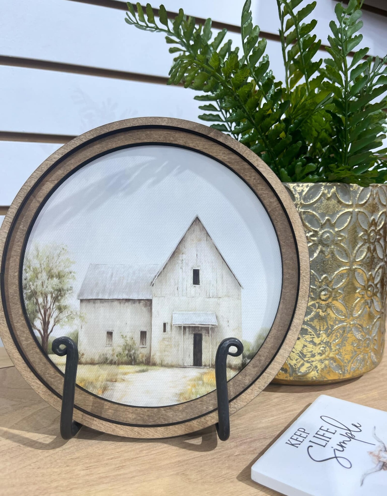 Redeemed Decor 8" Round Art, Barn