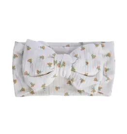 Bailey's Blossoms Floral Bow Headwrap, Yellow
