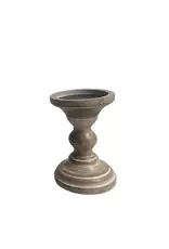 Tri W Natural Wooden Candle Holder 6"