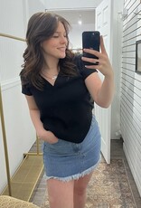 High Waisted Denim Mini Skirt High Waisted Denim Mini Skirt