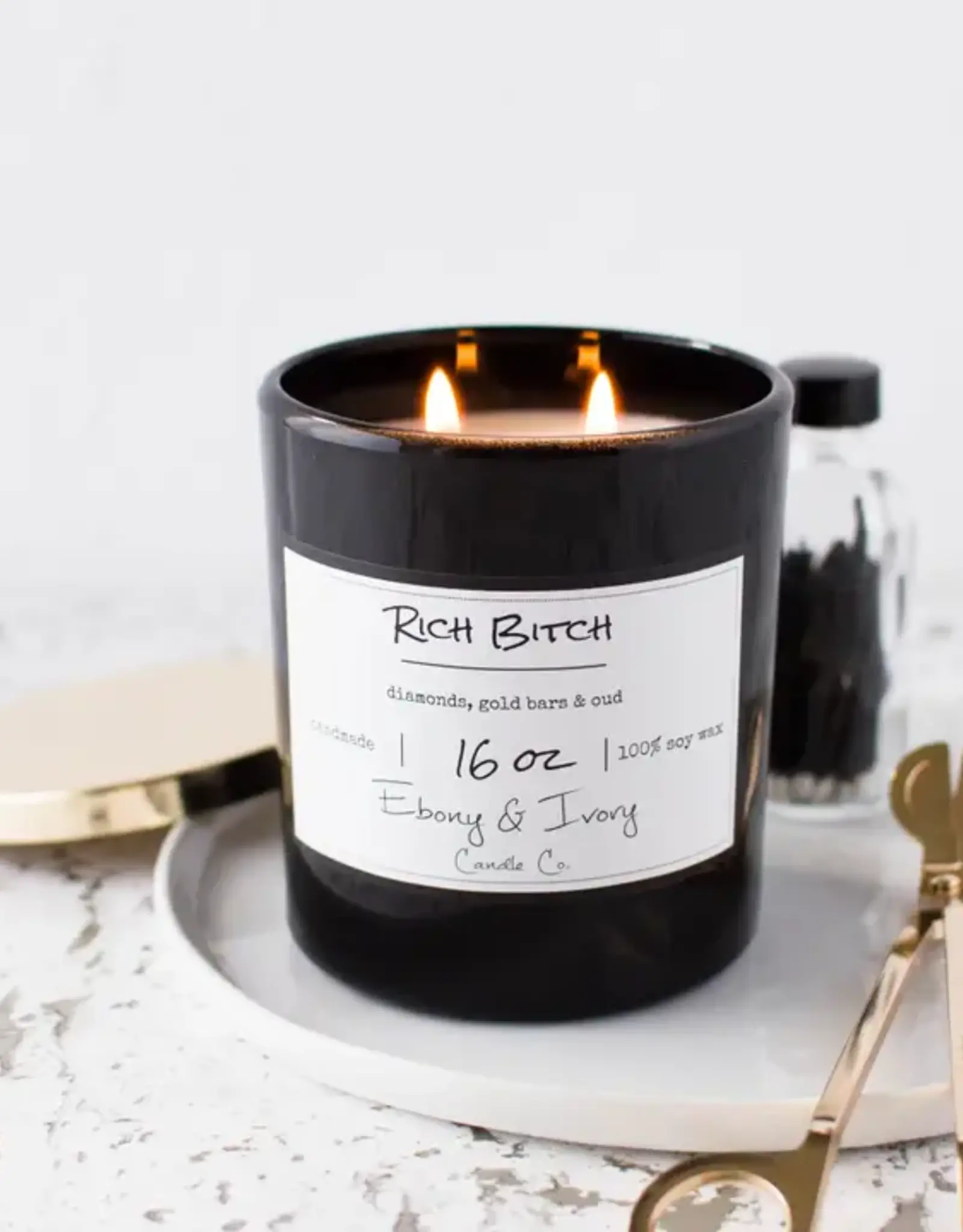 Ebony & Ivory Rich Bitch 16oz Candle