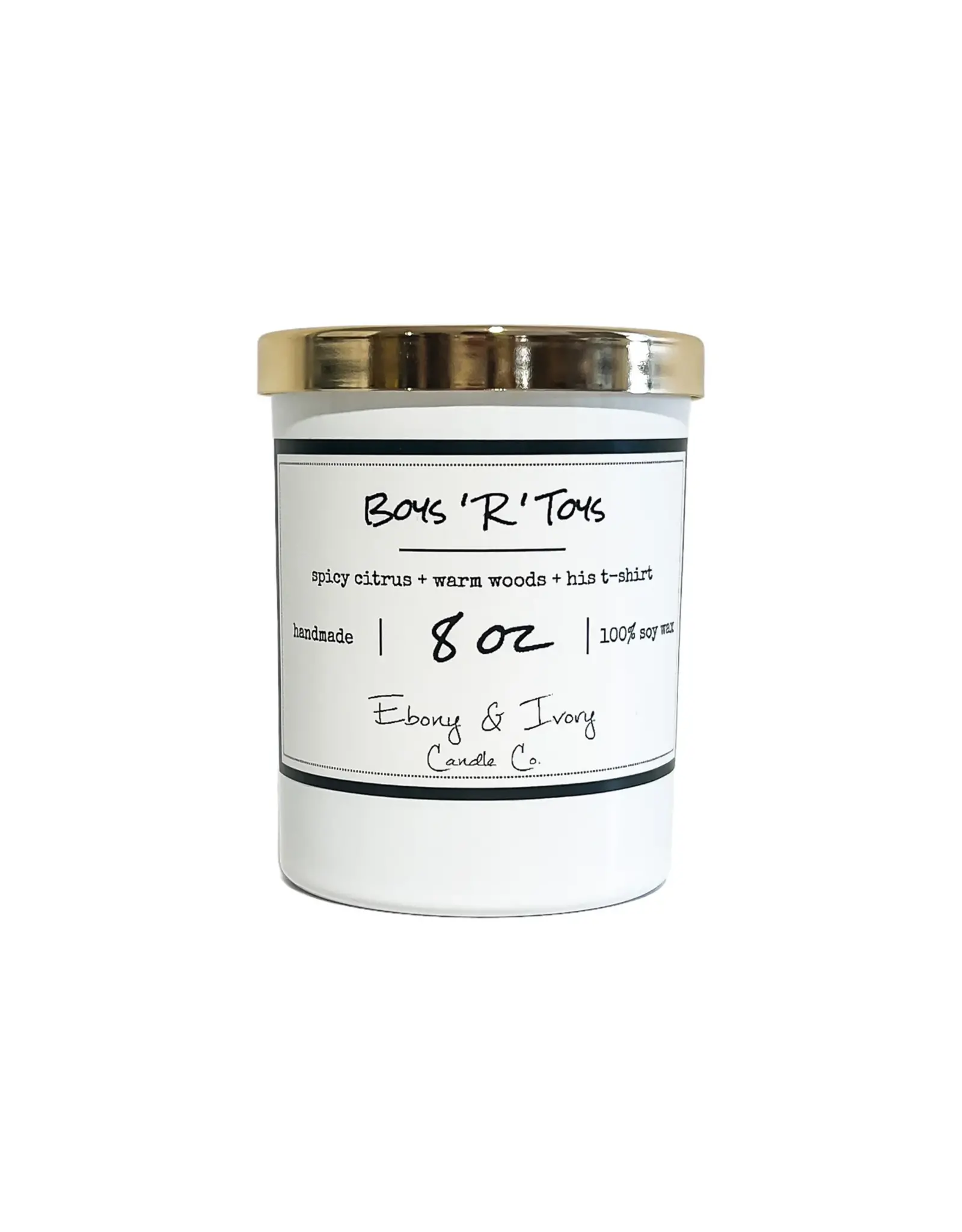 Ebony & Ivory Boys R Toys 8oz Candle