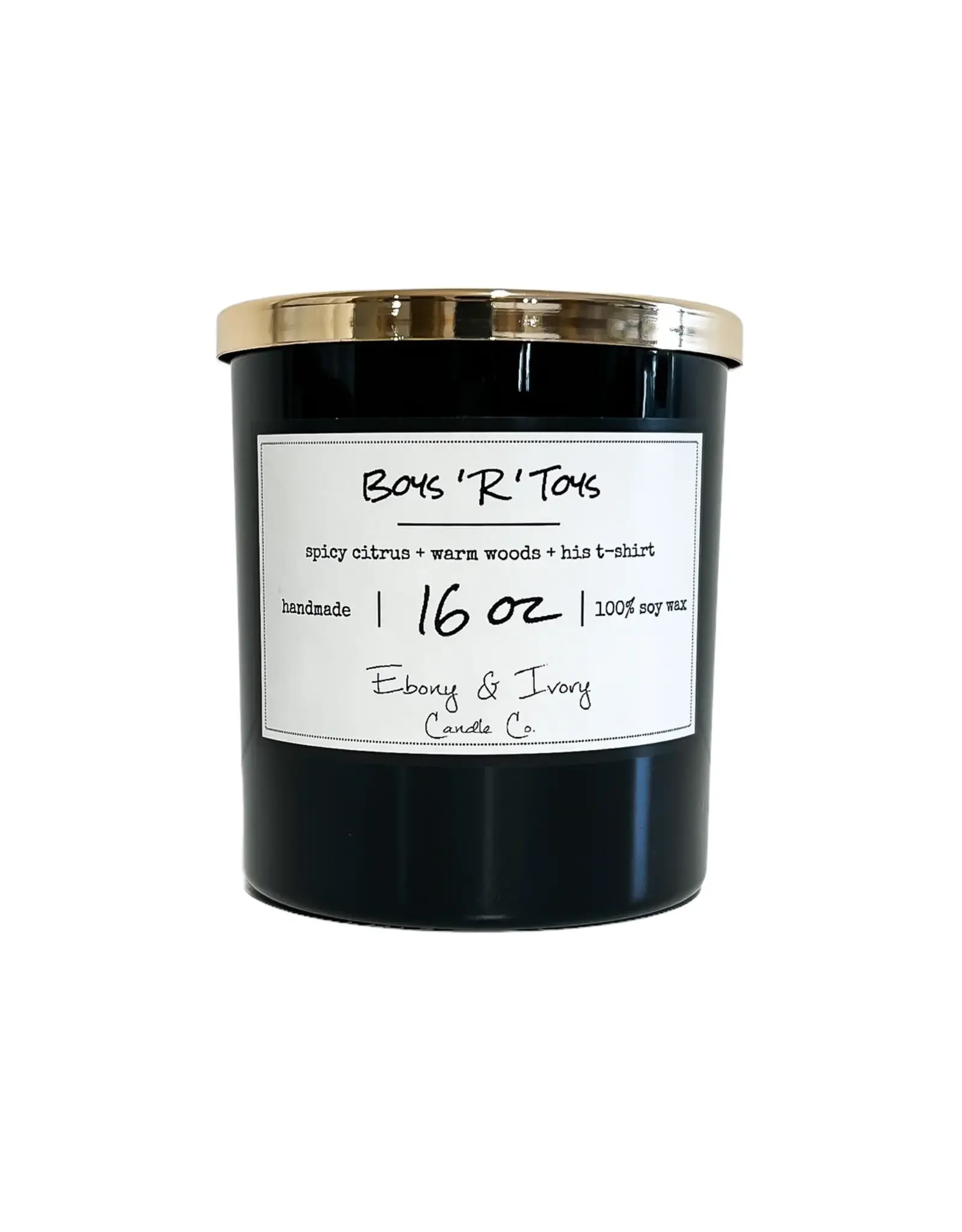 Ebony & Ivory Boys R Toys 16oz Candle