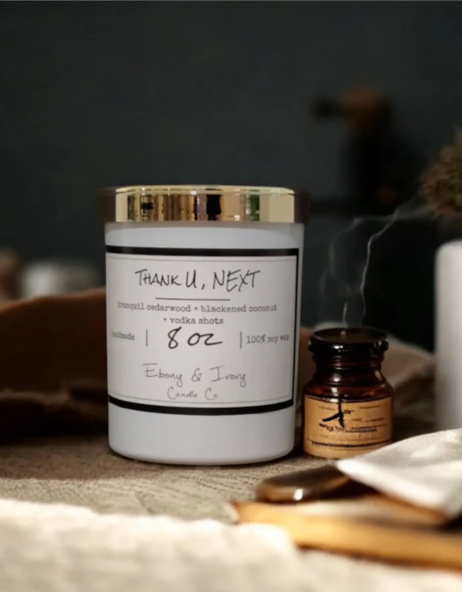 Ebony & Ivory Thank you, Next 8oz Candle